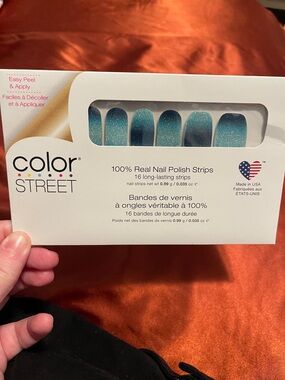 Color Street Teal to Aqua Glitter Ombre Nail Strips